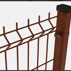 3D paneļu žogs 4 mm 55x200 2500x1530 - brūns