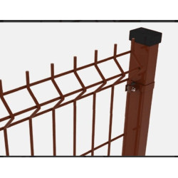 3D paneļu žogs 4 mm 55x200 2500x1530 - brūns