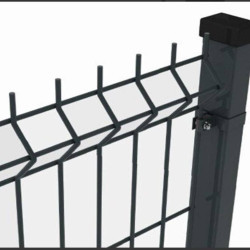 3D paneļu žogs 4 mm 55x200 2500x1530 - melns