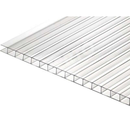 Šūnu polikarbonāta loksne 2.10 x 6.00 m, 6mm, 0.80kg/m2